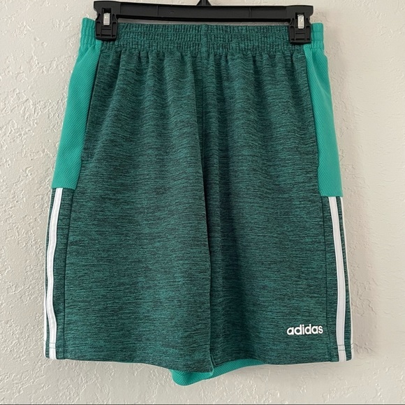 Adidas Climalite Basketball Athletic Shorts Boy's LARGE 14/16 Green‎ - Picture 1 of 10